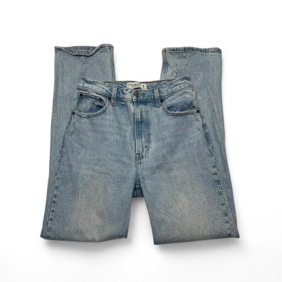 Abercrombie & Fitch The 90s Straight Jeans Size 2 Waist 26 No Rips Casual Wear - Picture 3 of 7